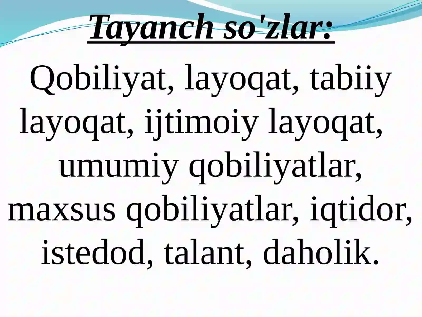 Qobiliyatlar 3