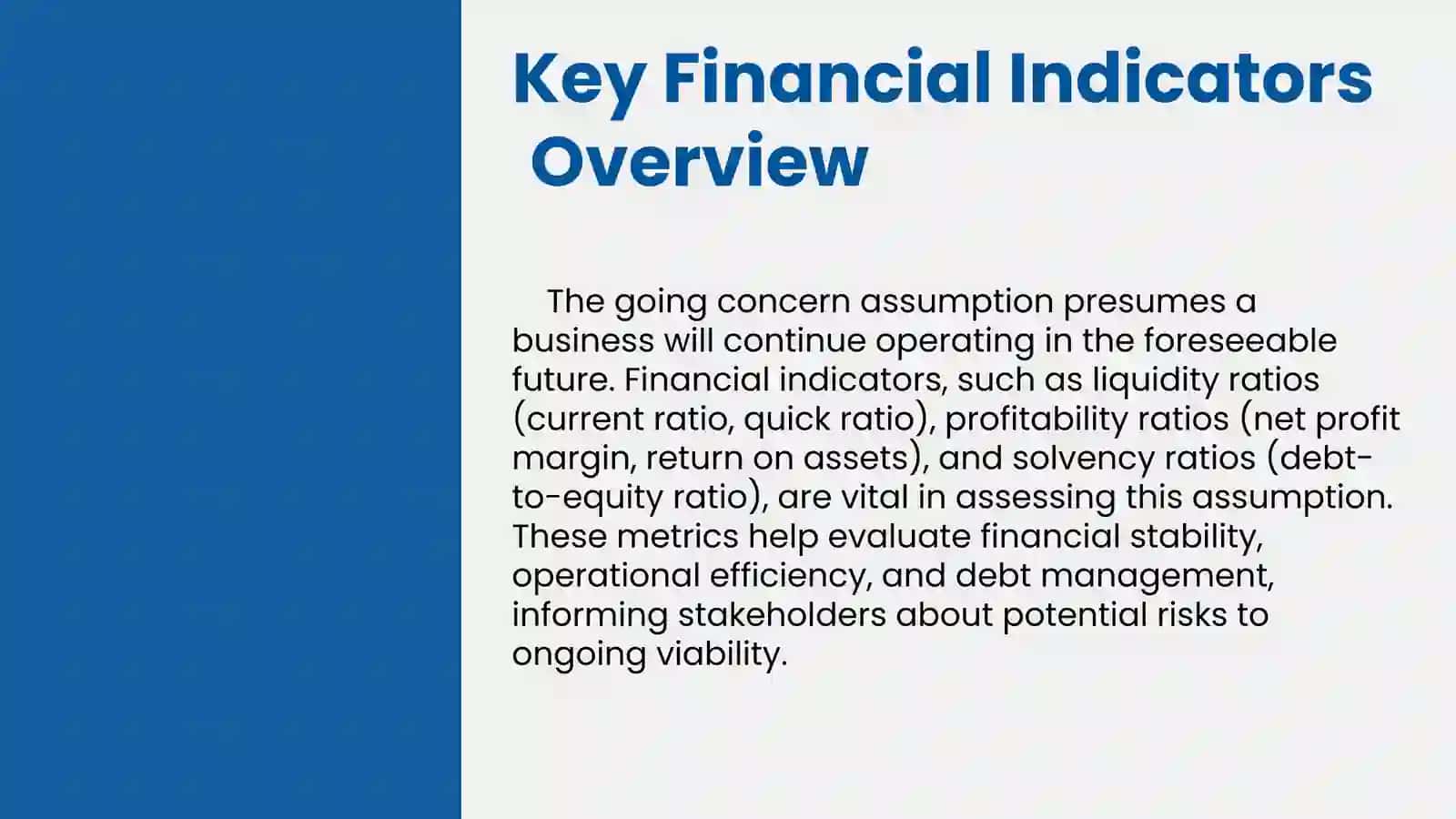 Going Concern Assumption Assessment 3