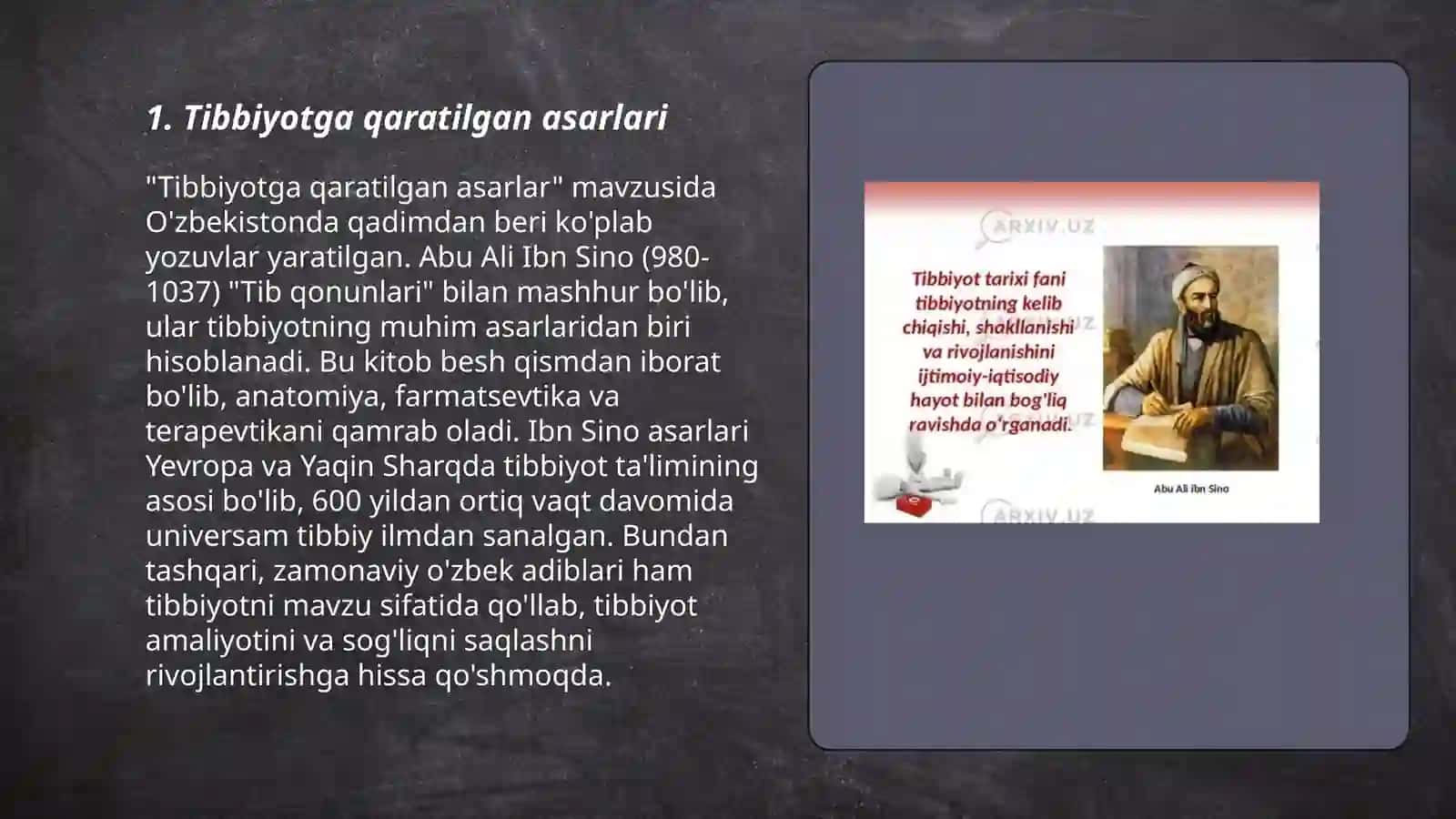 Tibbiyotga qaratilgan asarlari 3