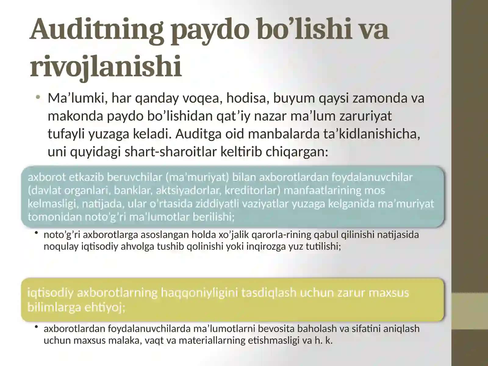 Audit xizmatining faoliyati 3
