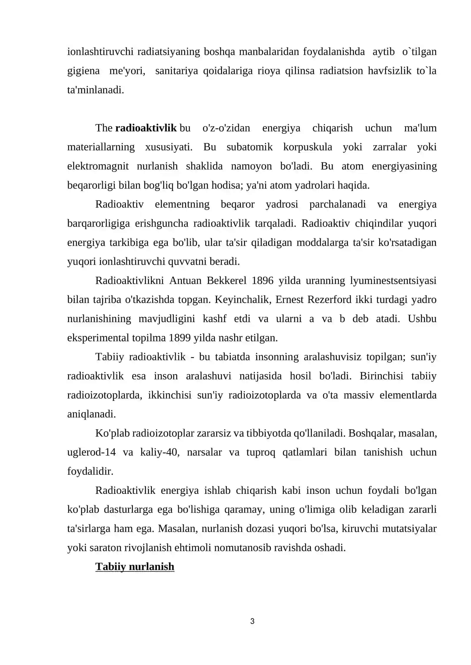 Sun`iy radiaktivlik va uning ahamiyati 3