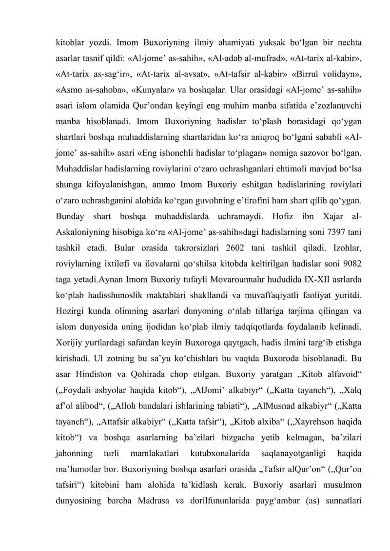 AL JOME AS SAHIHDAGI HADISLARDAN NAMUNALAR TO’PLASH 3