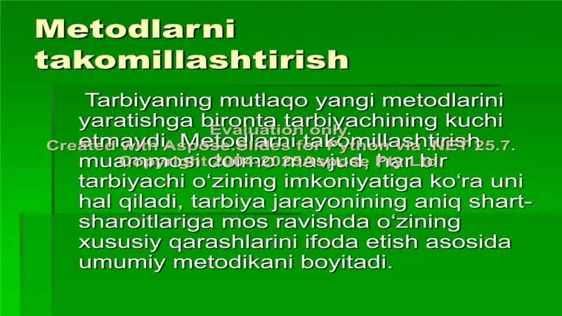 Tarbiya  metodlari haqida tushunchasi 3