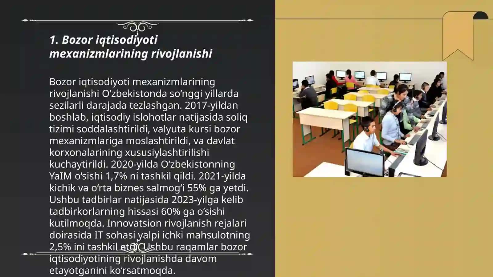 Bozor iqtisodiyoti mexanizmlarining rivojlanishi 3