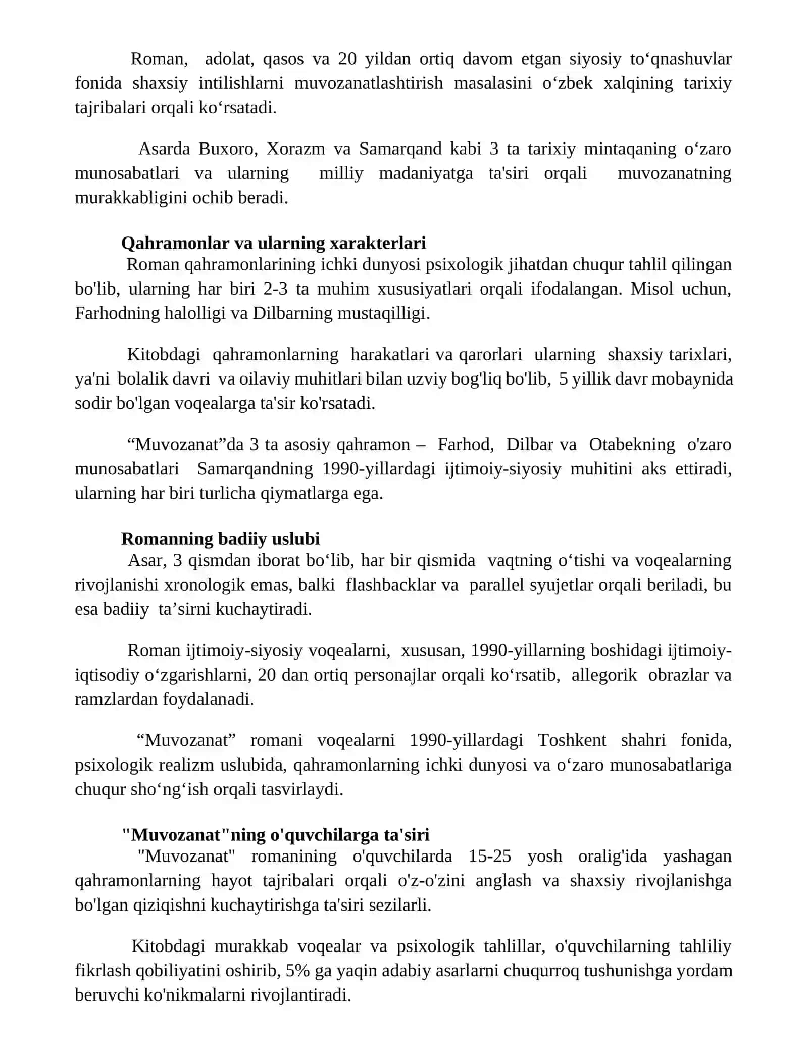 Ulugʻbek Hamdamning "Muvozanat" romani 3