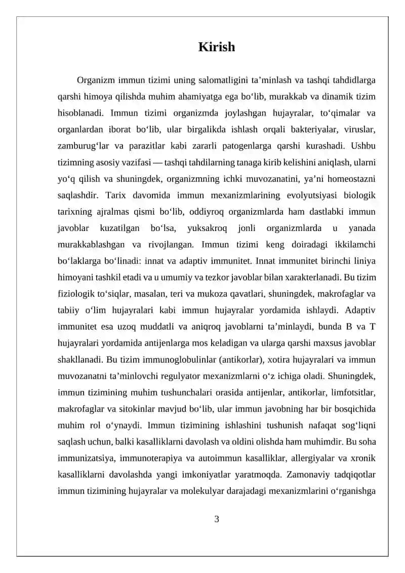 ORGANIZM IMMUN SISTEMASI 3