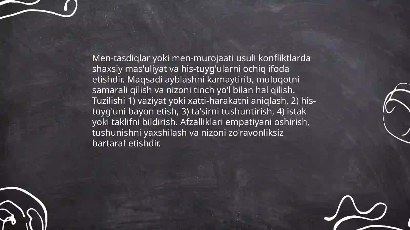 Men-tasdiqlar (men-murojaati) usuli 3