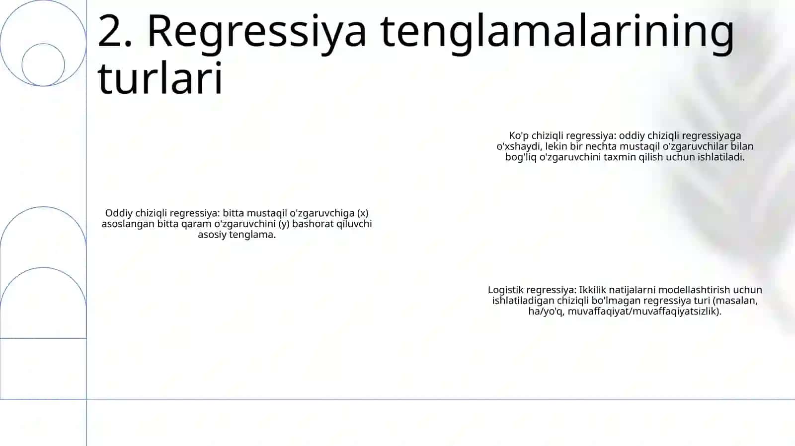Regressiya Tenglamalari 3