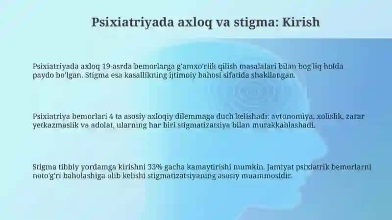 Psixiatriyada axloq va stigma: Kirish 3