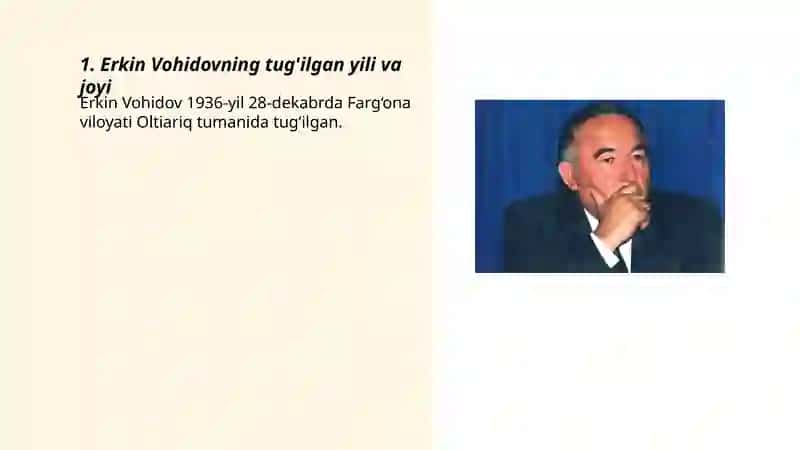 Erkin Vohidov hayoti 3