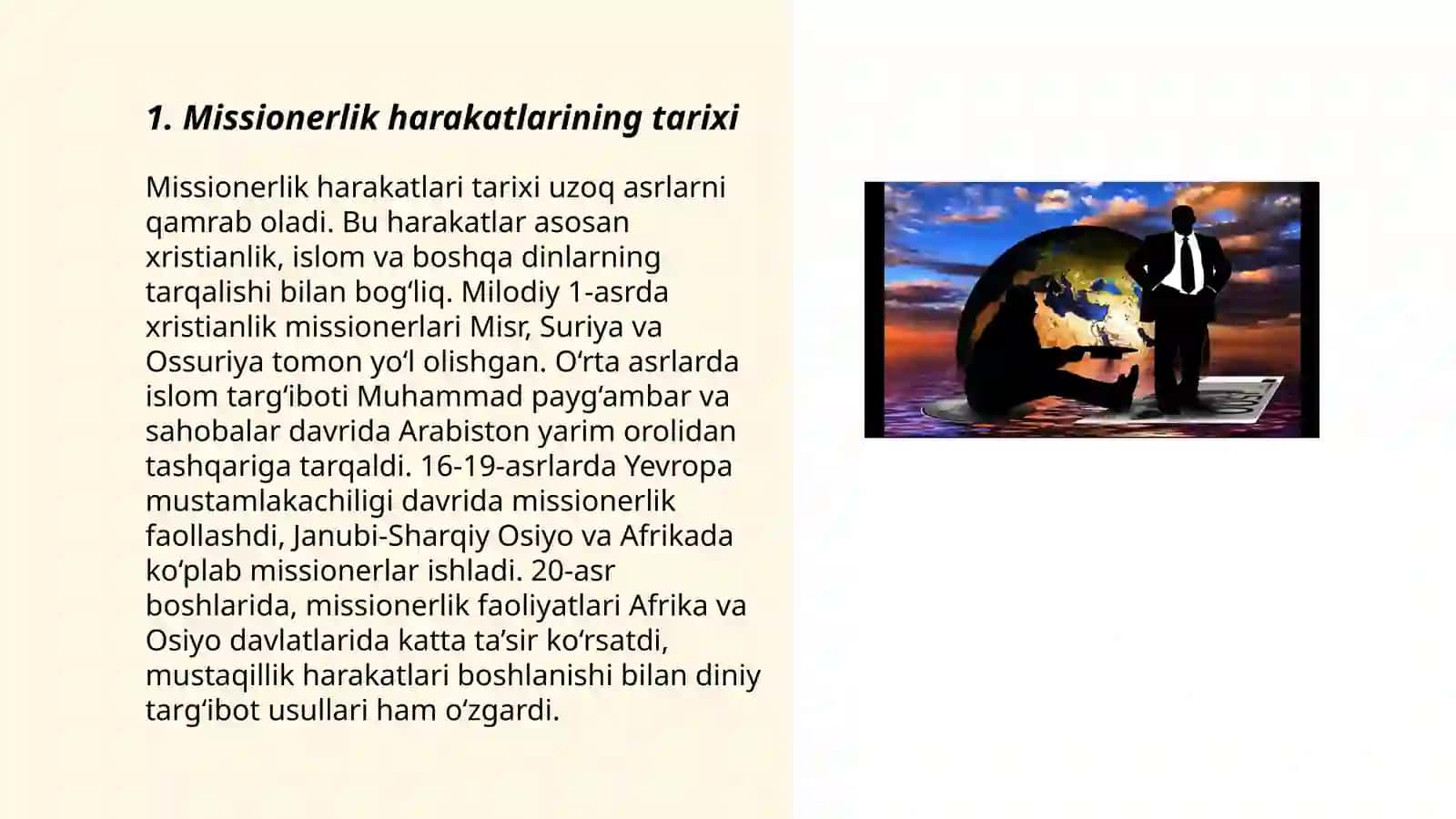 Missionerlik harakatlari tarixi 3