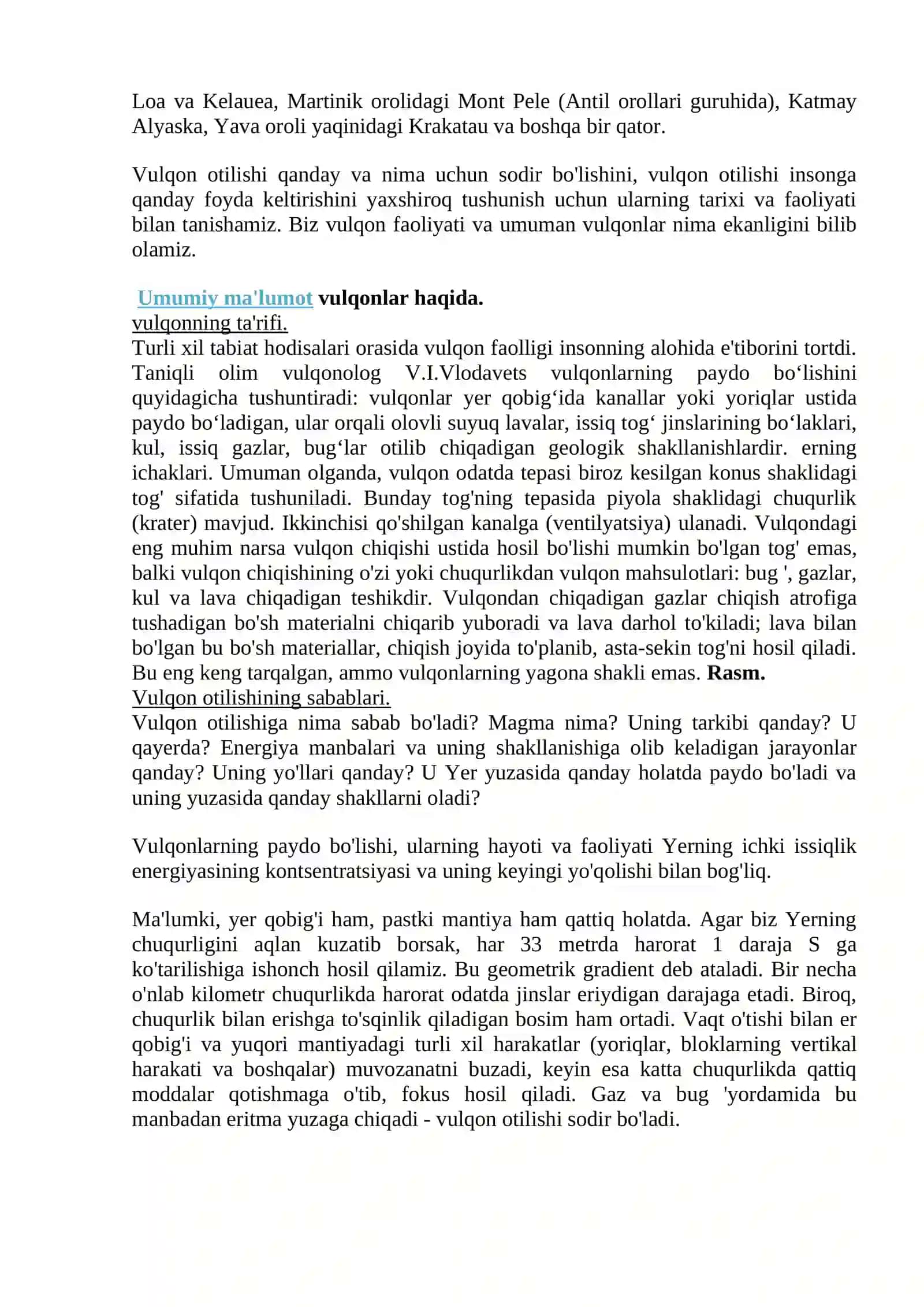 Vulqon va uning maxsulotlari 3