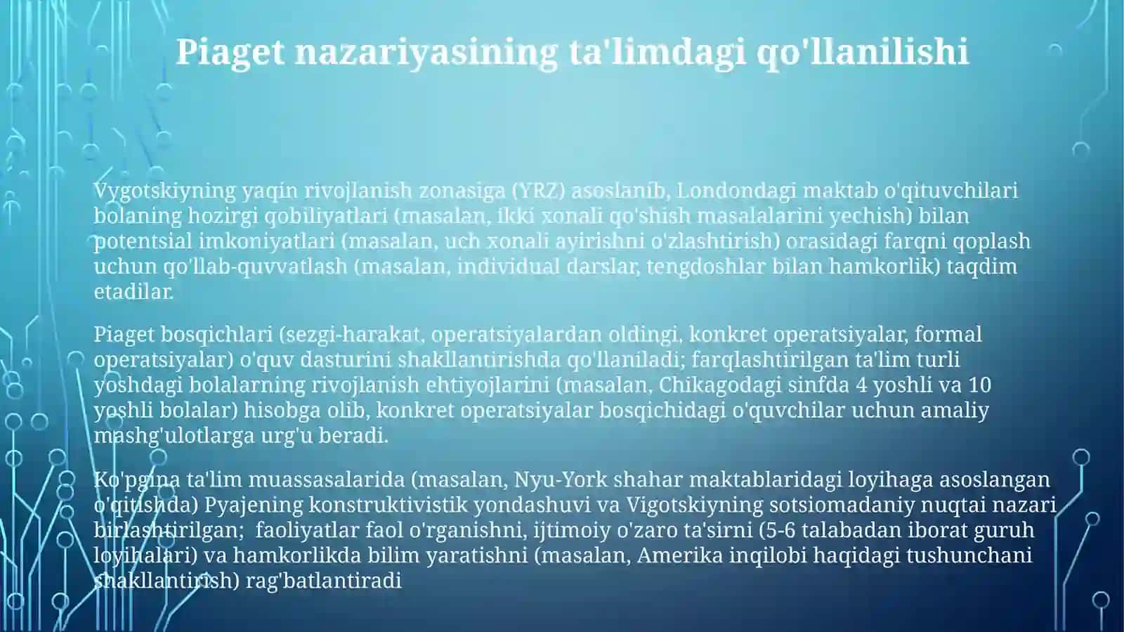 Vigodskiy va Piya jenin bolalar psixologiyasi haqidagi fikri 3