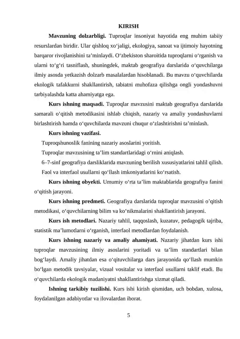 Geografiya darslarida tuproqlar mavzusini o’qitish metodikasi 3