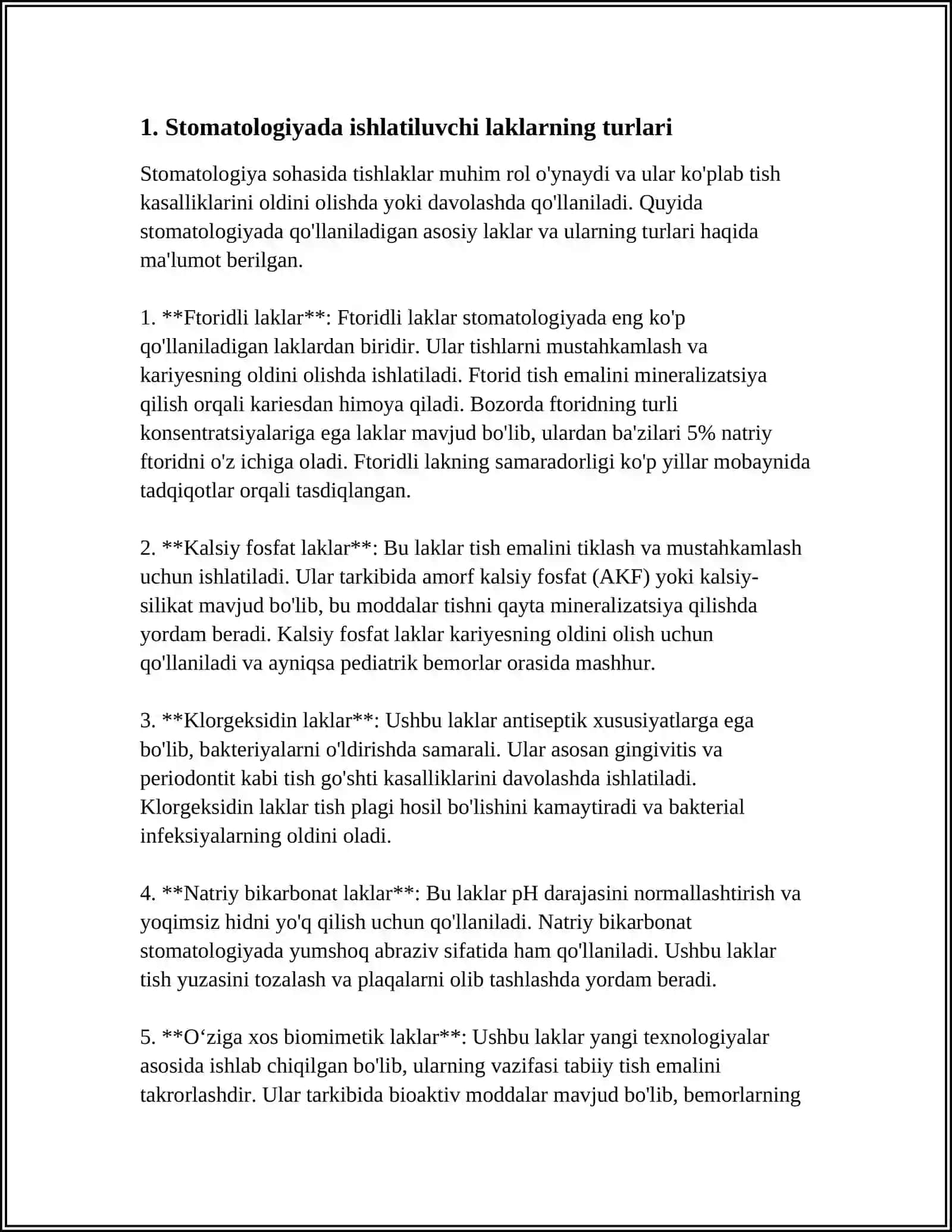 STOMATOLOGIYADA ISHLATILUVCHI LAKLAR 3