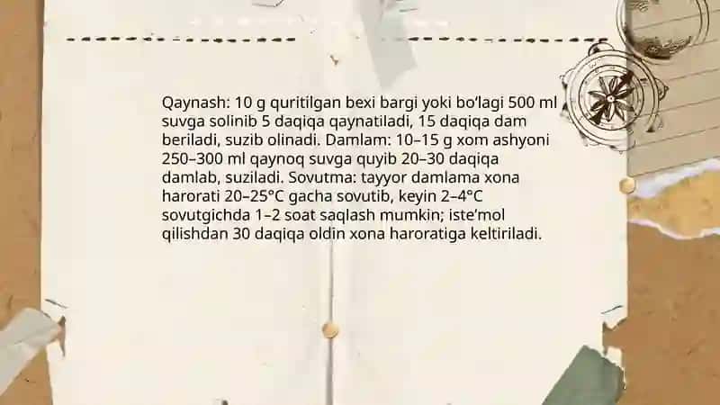 Bexi daraxtining shifobaxsh damlamalari 3