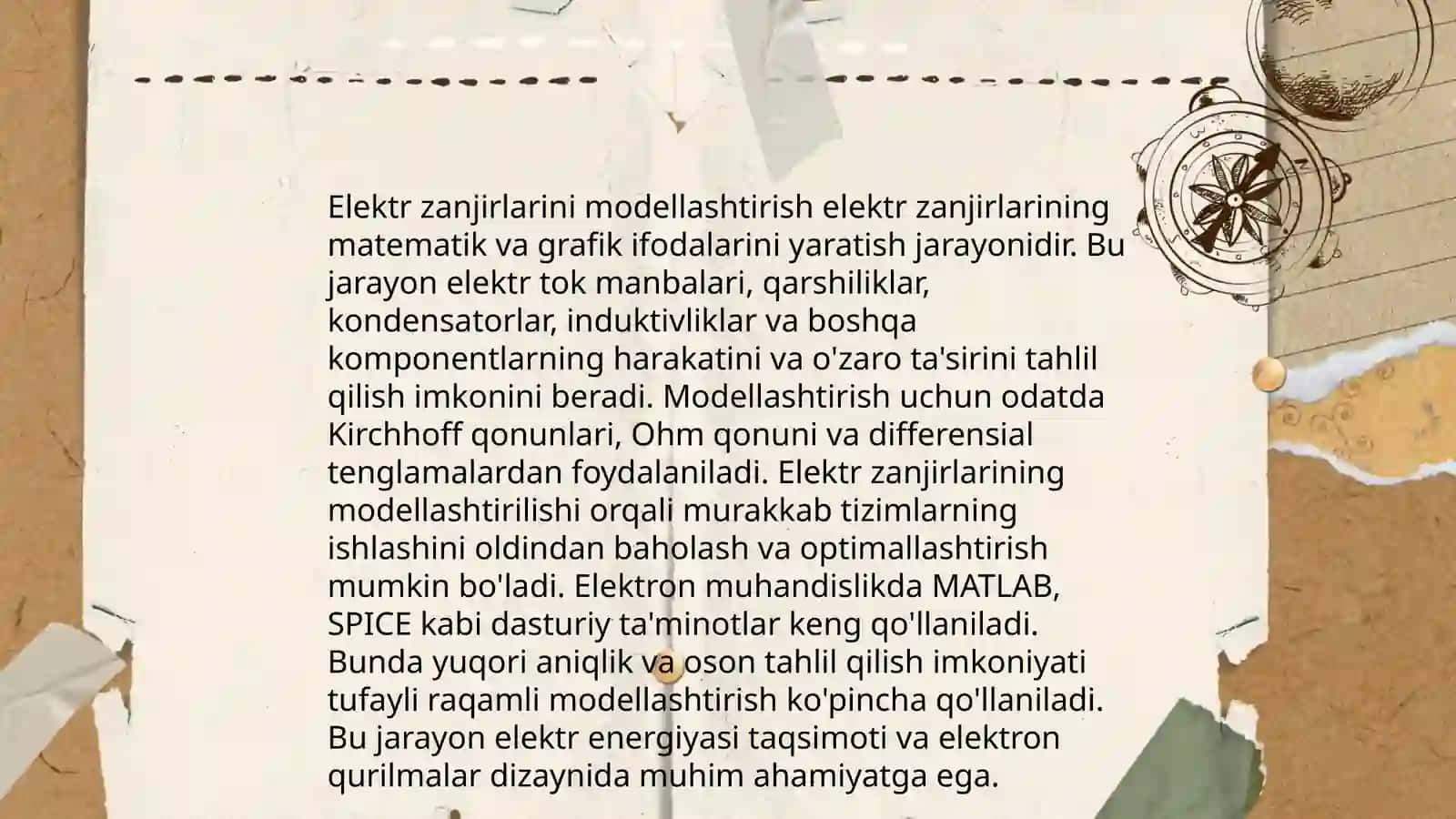 Elektr zanjirlarini modellashtirish 3
