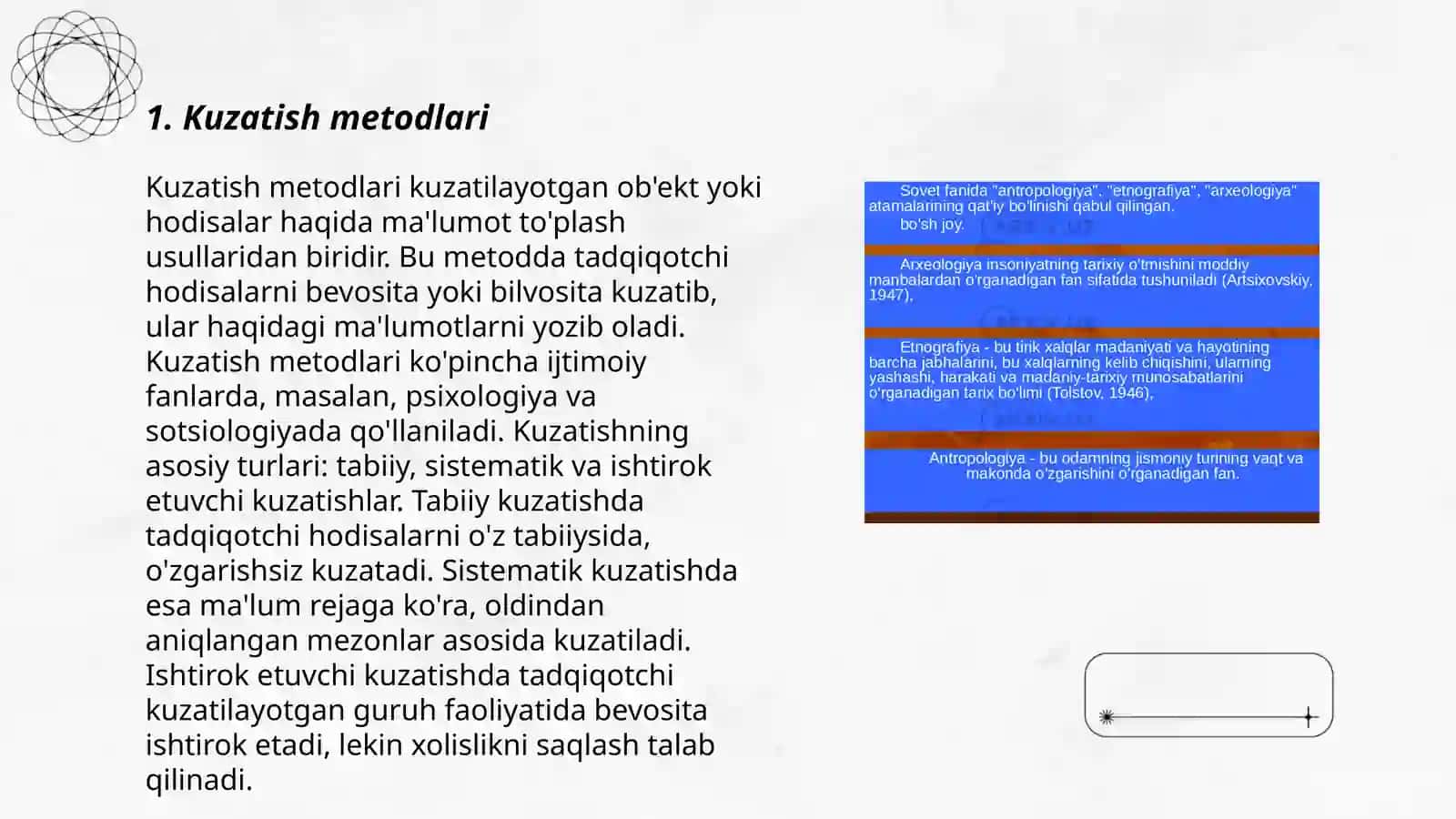 Kuzatish metodlari 3