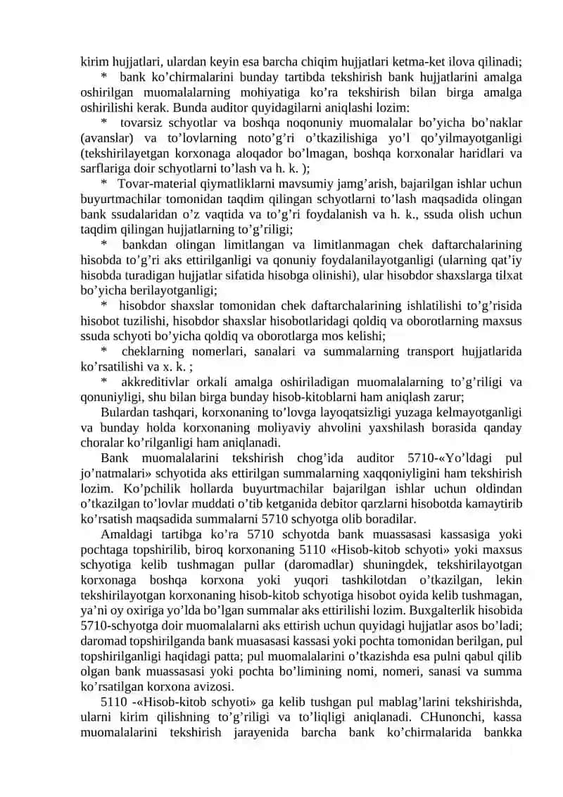 BANKDAGI BOSHQA MAXSUS SCHETLAR AUDITI 3
