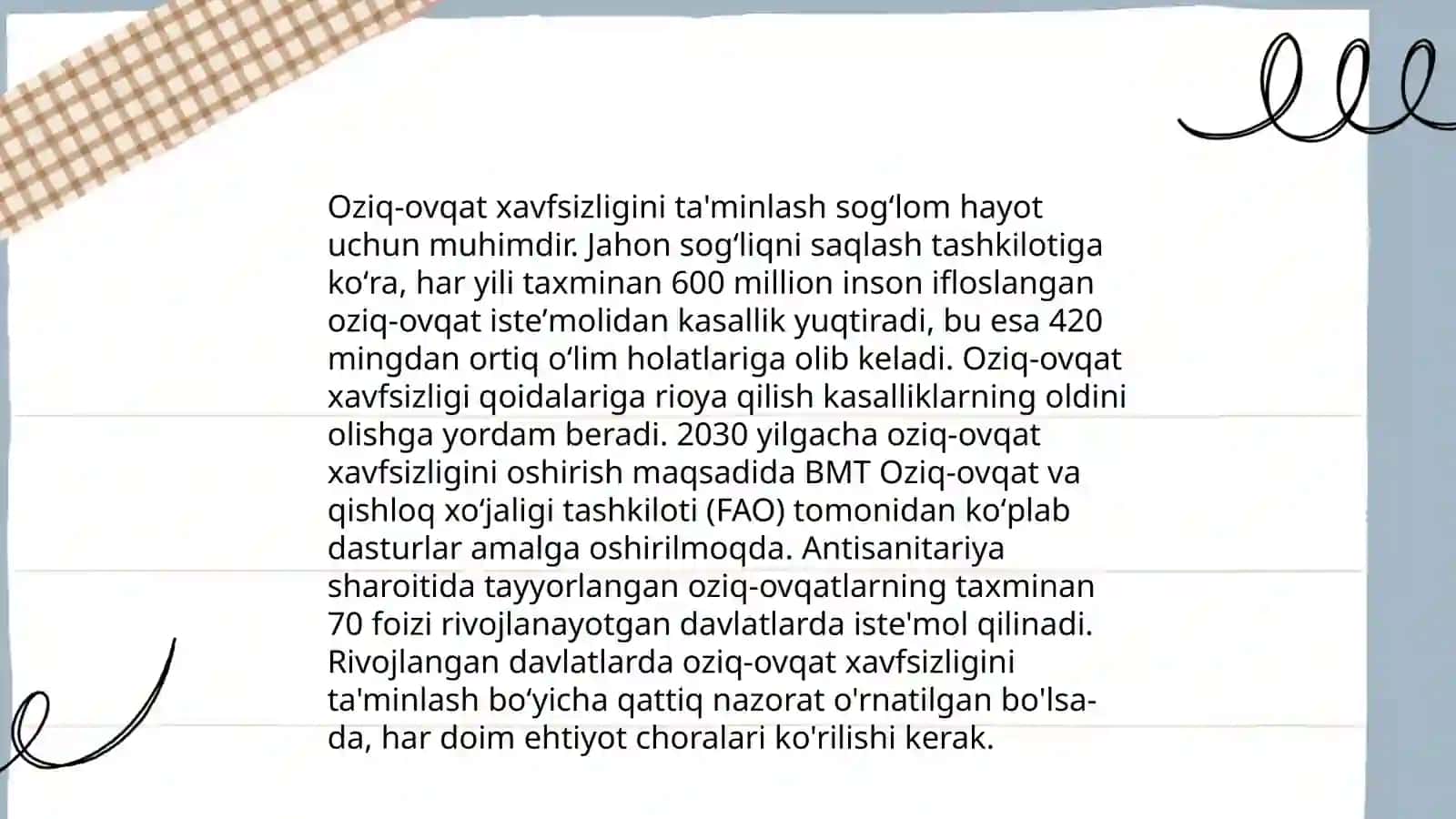 Oziq-ovqat xavfsizligini ta'minlash 3