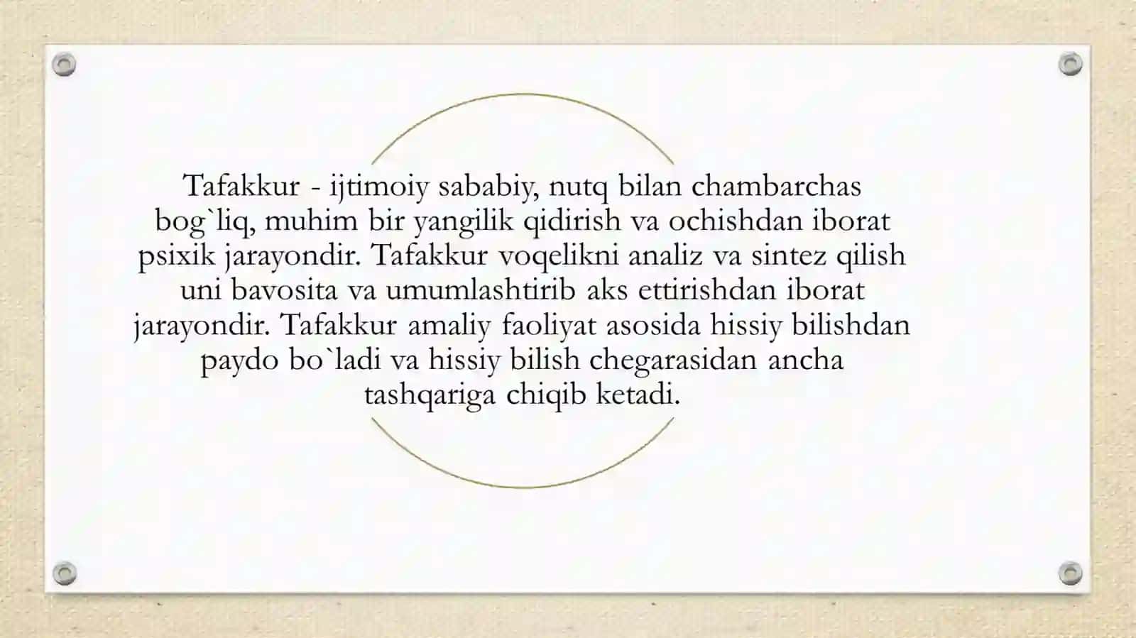 Taffakkur va intilektual qobilyatlar 3