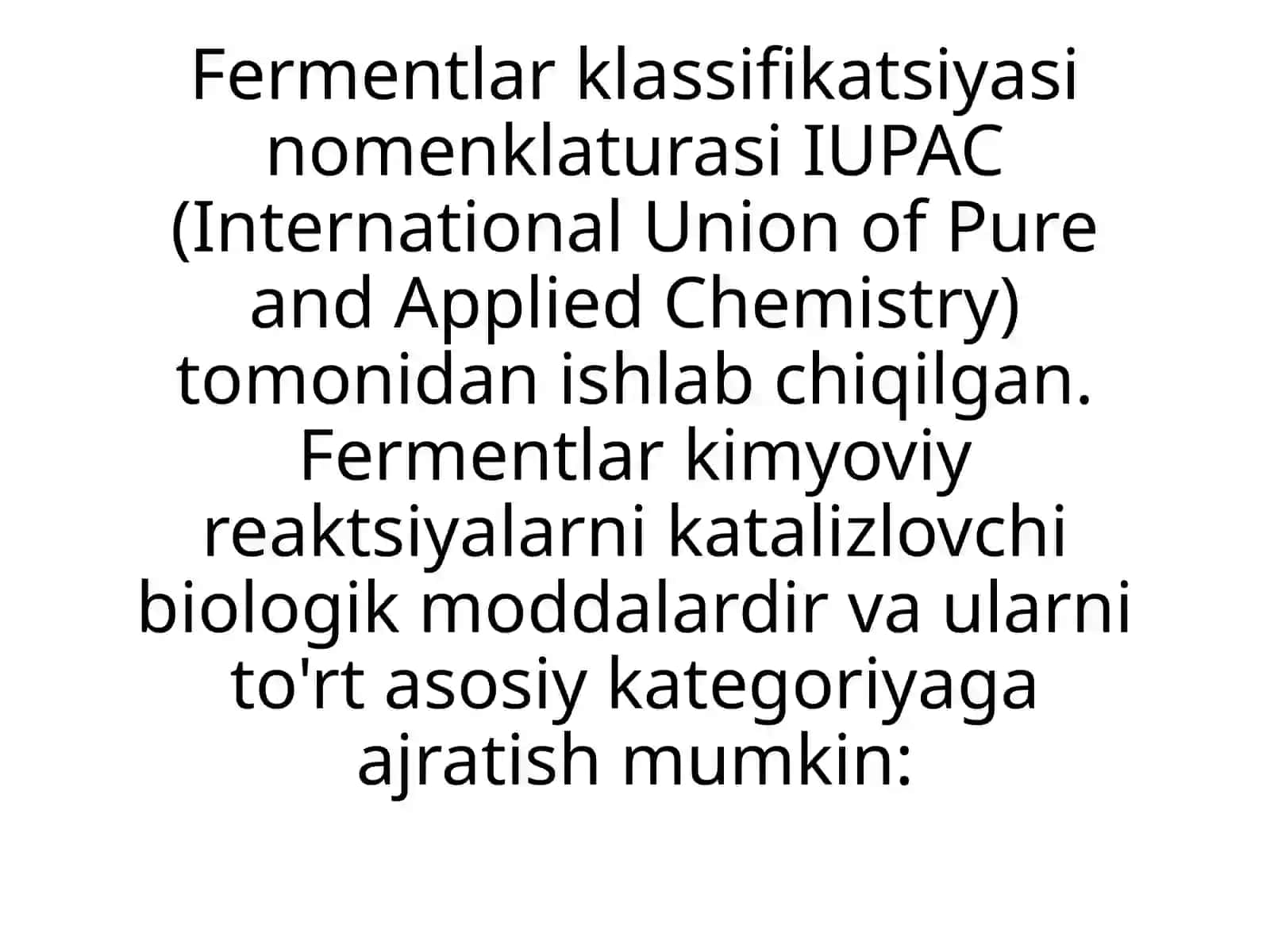 Fermentlar klassifikatsiyasi nomenklaturasi 3