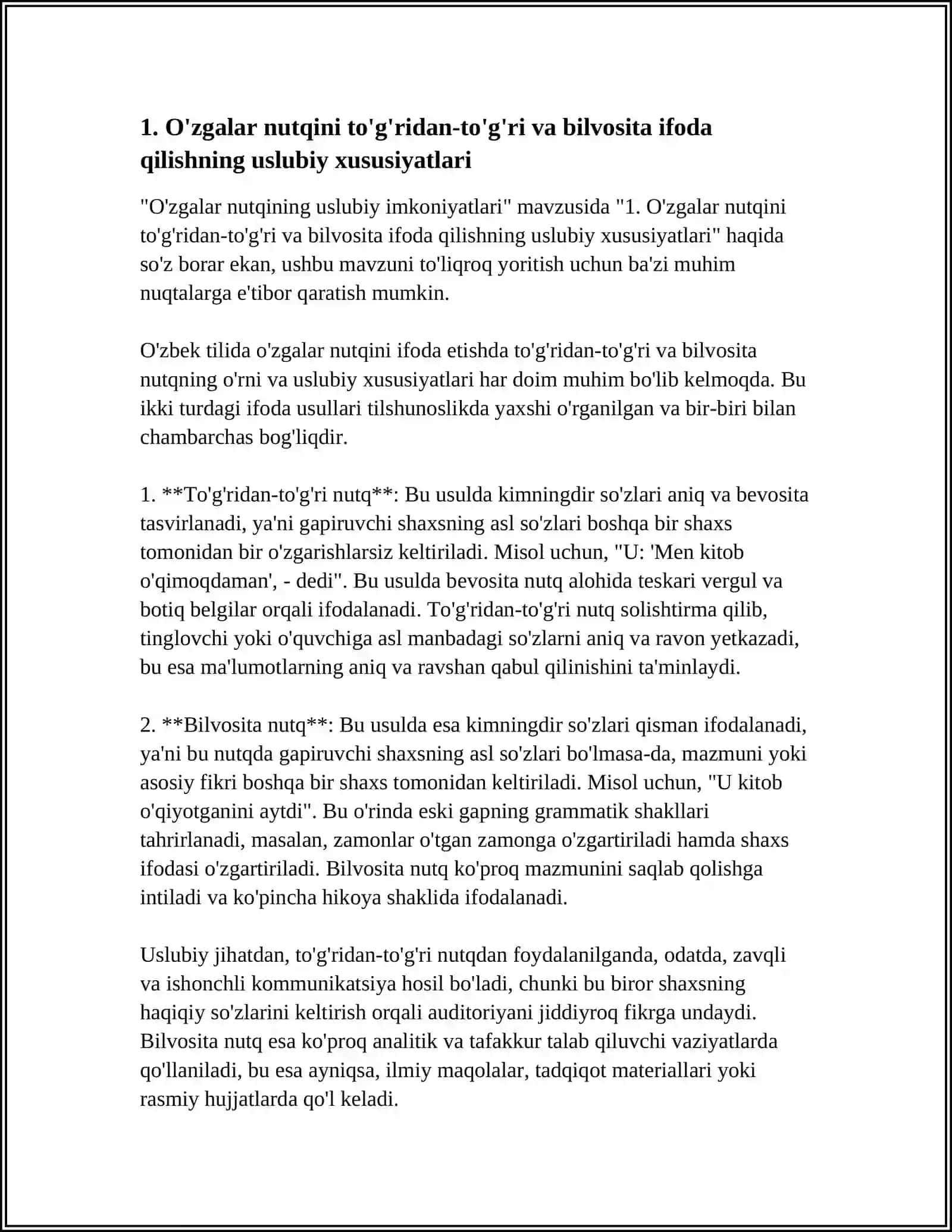 O'ZGALAR NUTQINING USLUBIY IMKONIYATI 3