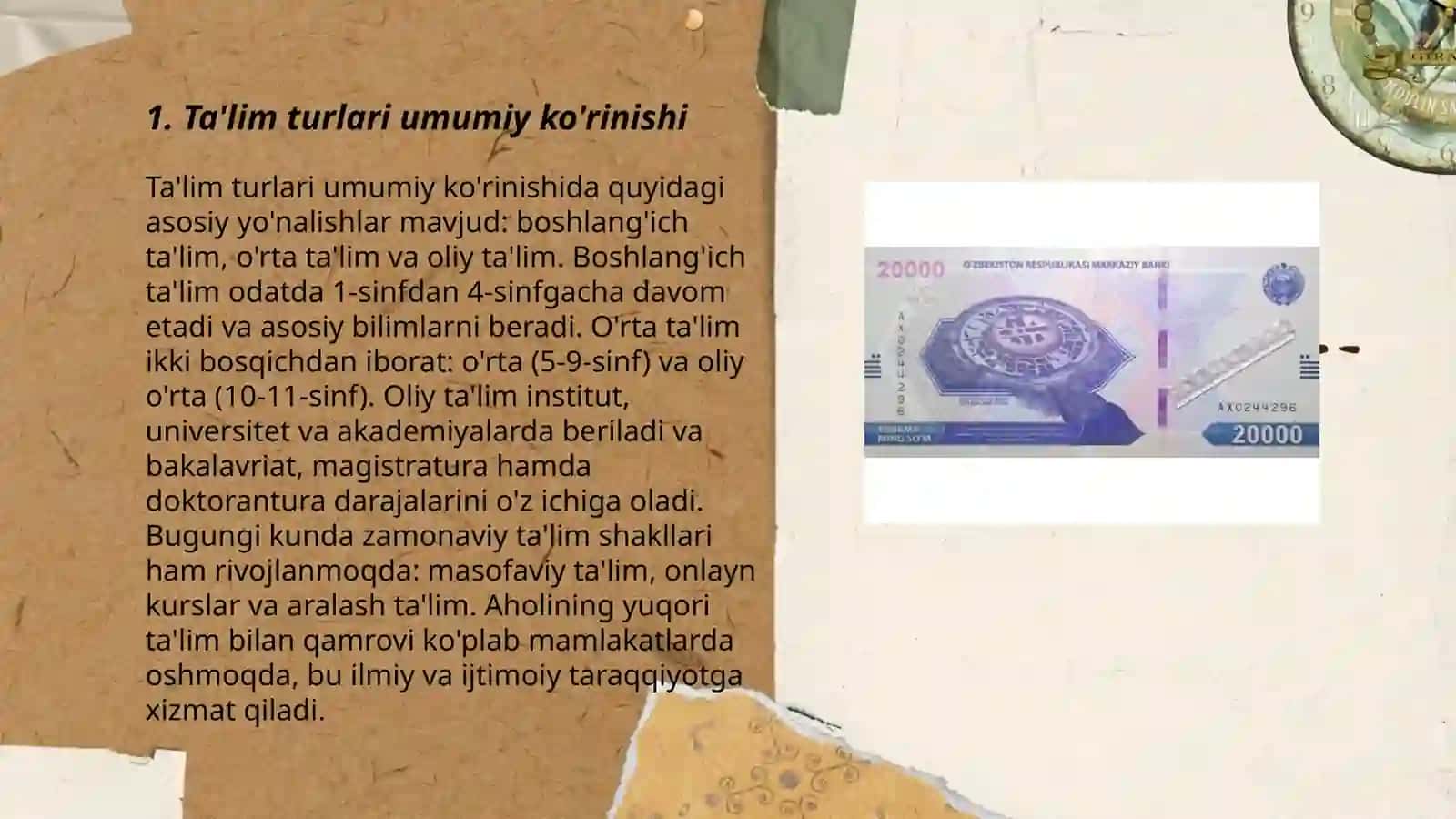 Ta'limni tashkil etish turlari va shakllari 3