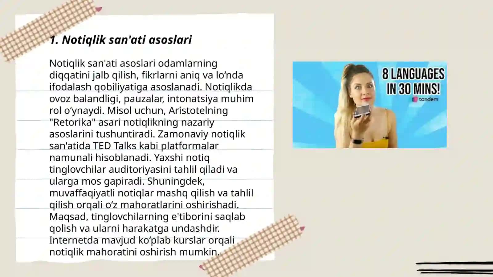Notiqlik san'ati asoslari 3