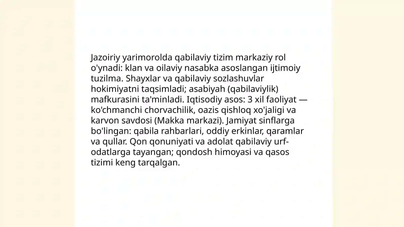 Islom dinining paydo bo'lishidagi ijtimoiy siyosiy va madaniy sharoitlar 3