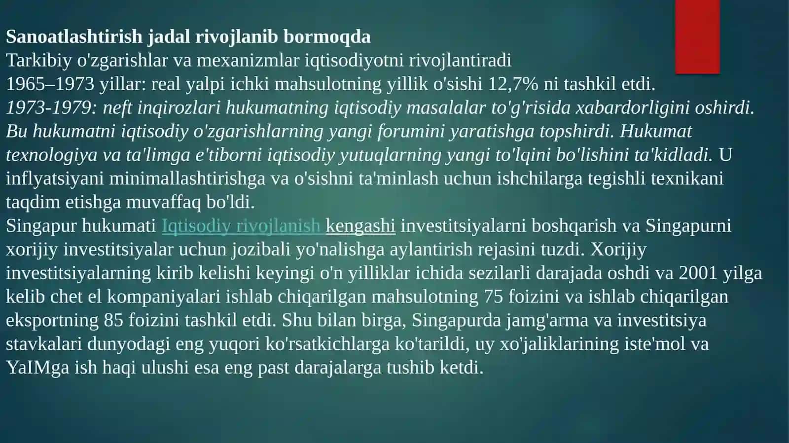 Singapur iqtisodiy rivojlanishi 3
