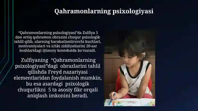 Qahramonlarning psixologiyasi 3