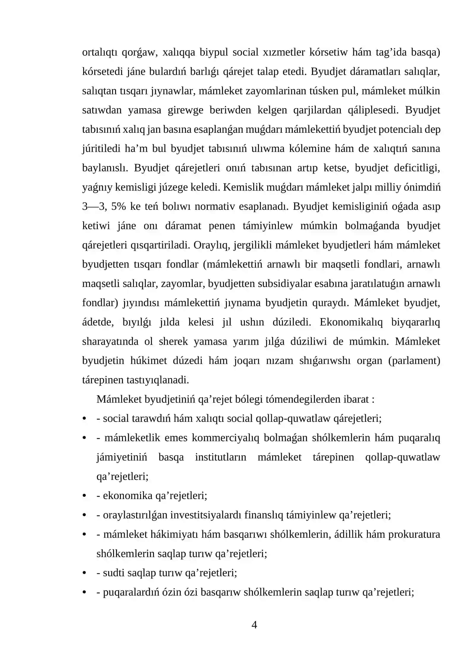 Ma’mleket byudjet dáramatlarɩ haqqɩnda túsinik 3