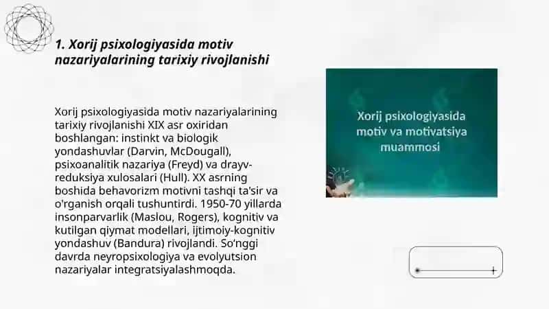 Xorij psixologiyasida motiv 3