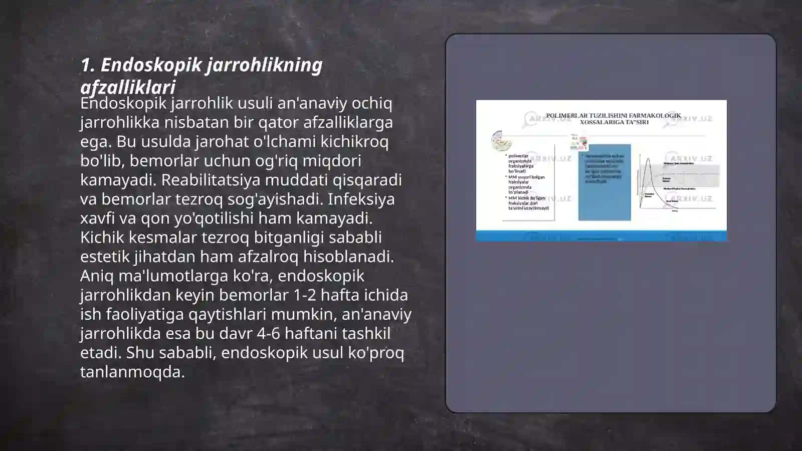 Tibbiyotda endaskoʻpik usullarning qoʻllanishi 3
