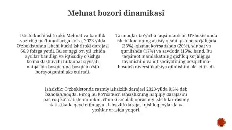 O'Zbekistonning Mehnat Resurslari 3