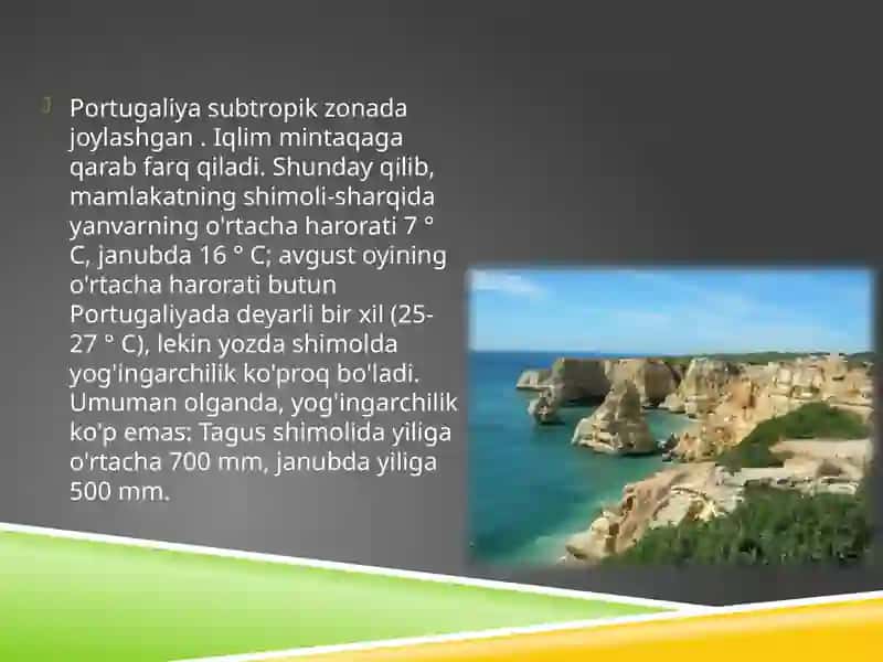 Portugaliya Geografik joylashuvi va tabiiy sharoiti 3