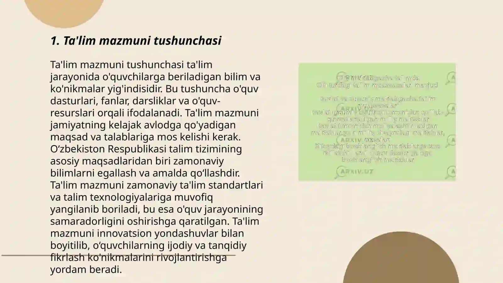 Ta'lim mazmuni 3