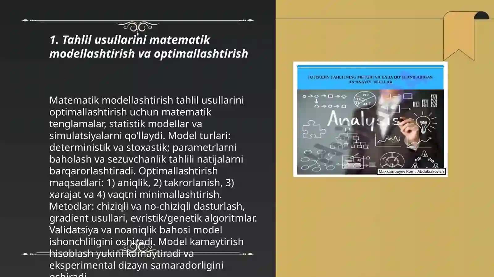 Tahlil usullarini takomillashtiriah usullari 3