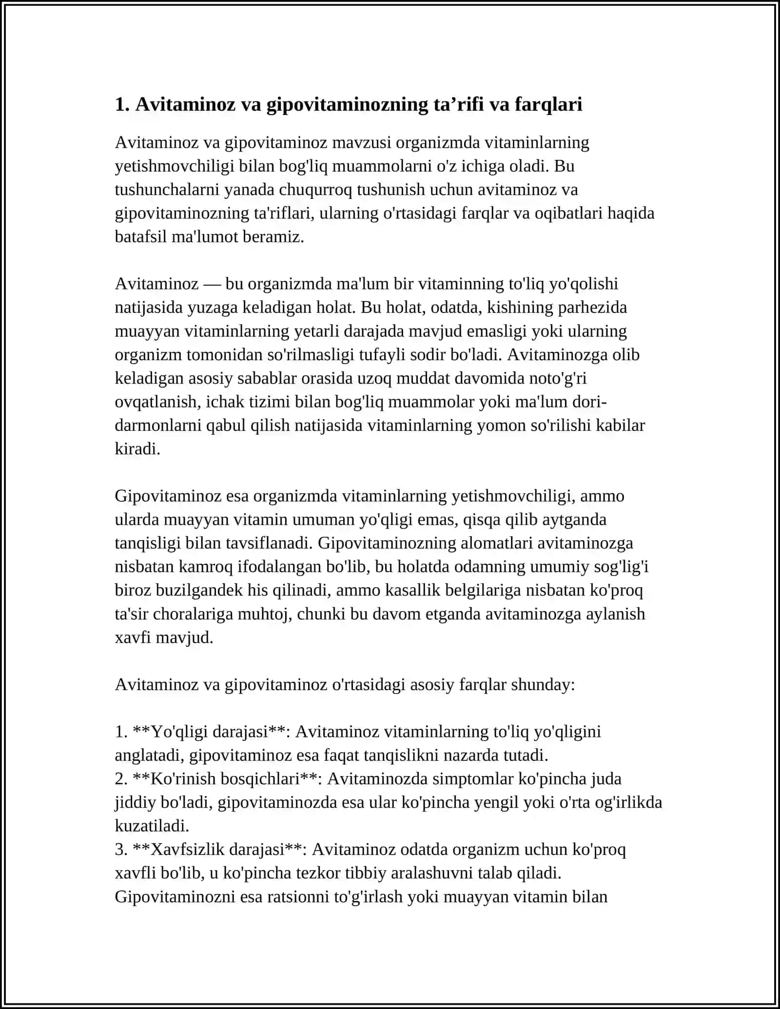 AVITAMINOZ VA GIPOVITAMINOZ 3