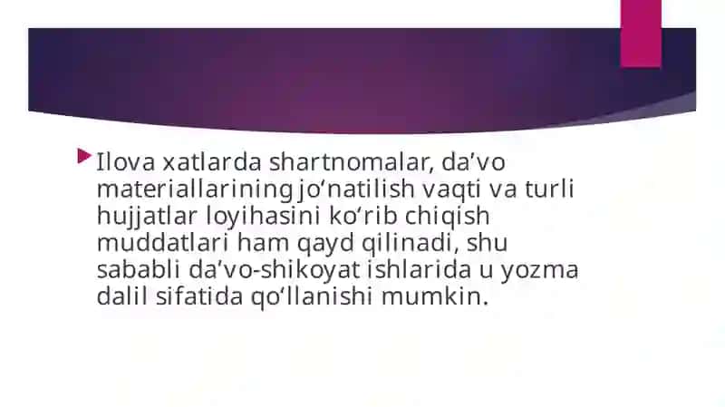 Ilova xati haqida  ajoyib prezentatsiya 3