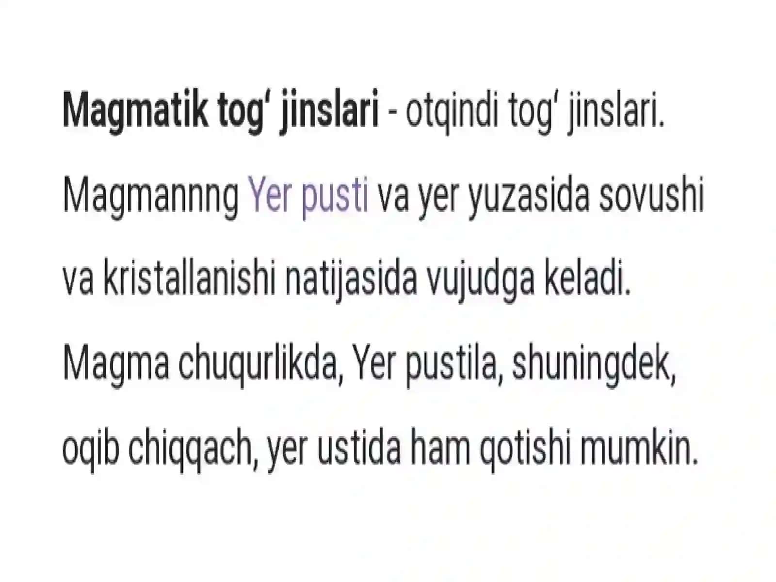 Magmatik toğ jinslarining tasnifi 3