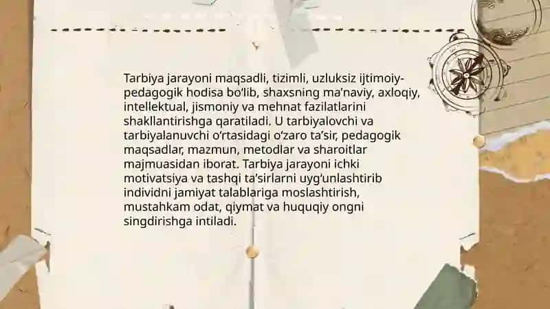 Tarbiya jarayonining mohiyati va ahamiyati 3