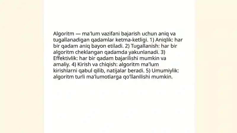 Dasturlash asoslari va algoritmik tafakkur 3