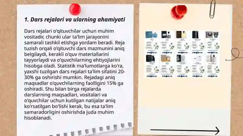 Dars ishlanmalari, ularning mohiyati, shakl va ko‘rinishlari 3