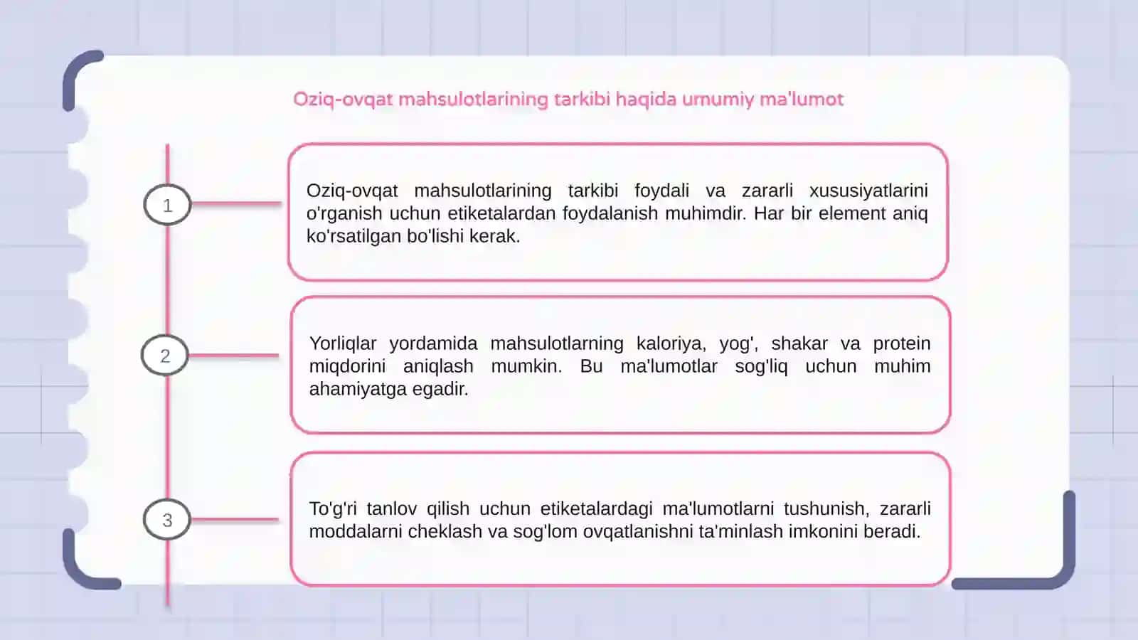 Oziq-ovqat mahsulotlarining tarkibi 3