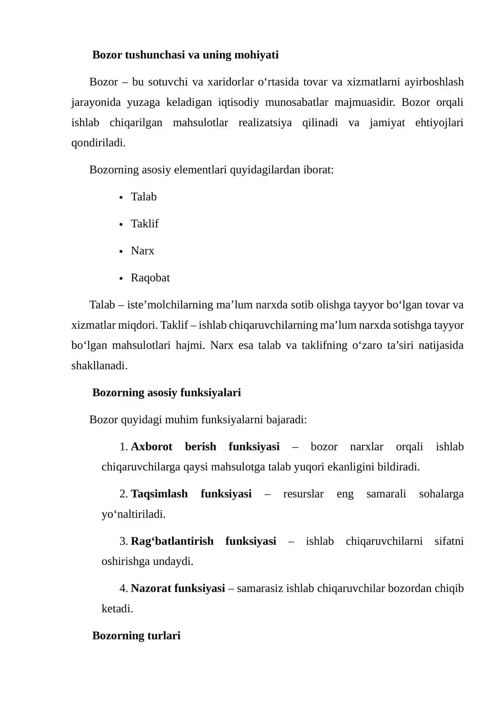 Bozor va uning turlari 3