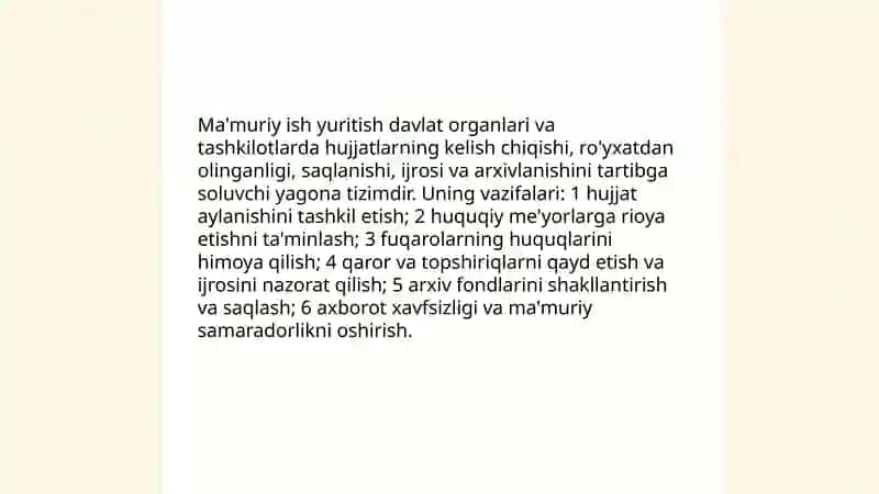 Ma'muriy ish yuritish 3