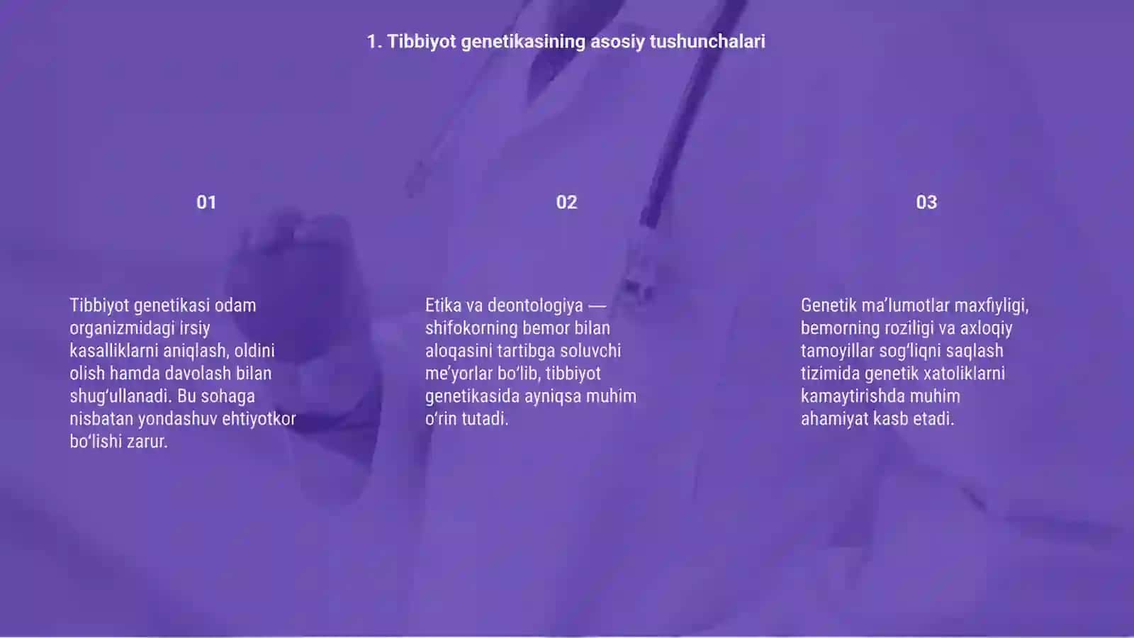 Tibbiyot genetikasida etika va deontologiya 3