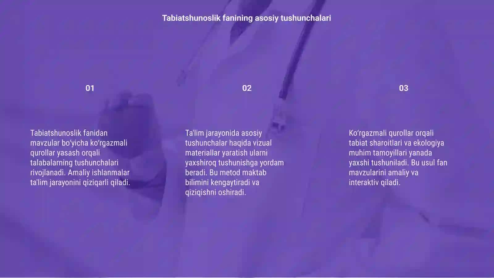 Tabiatshunoslik fanidan mavzular boʻyicha koʻrgazmali qurollar yasash 3